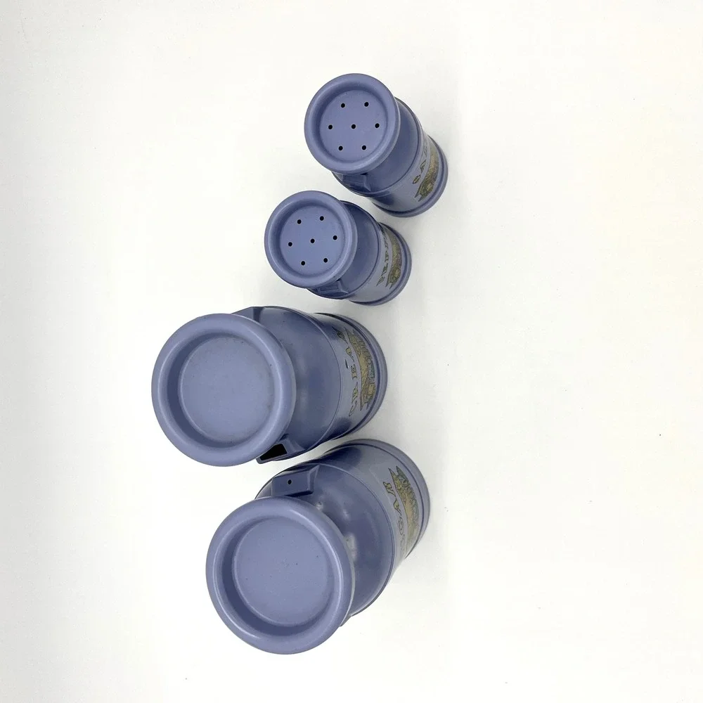 Plastiques Kitchen Canisters Set Cottagecore Sugar Cream Salt Pepper‎ vintage